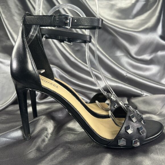 Michael Kors Studded High Heels Women's size 5.5 Stiletto Black Silver‎ Worn 2x - Picture 3 of 16